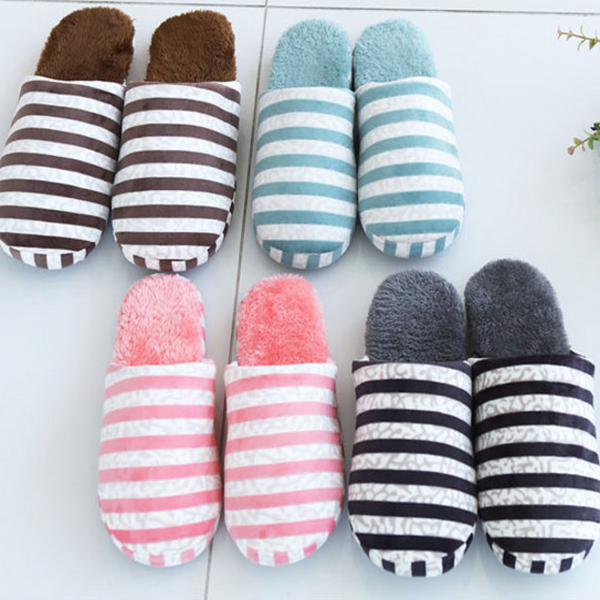 발시려울때~ 따뜻한 거실화 털슬리퍼 실내슬리퍼 스트라이프