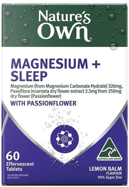 Nature's Own Magnesium + Sleep Effervescent with Passionflower 60 Tablets, 1개, 60정 - 쿠팡