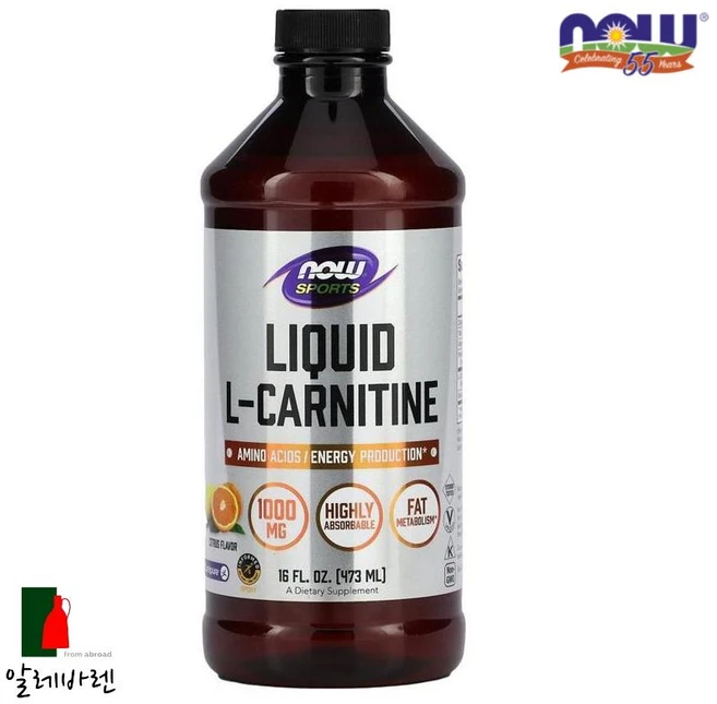 나우푸드 리퀴드 L-카르니틴 시트러스 글루텐 프리 비건, 1개, 473ml - 쿠팡