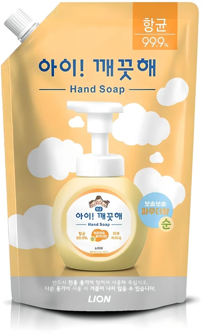 아이깨끗해 핸드워시 리필용 순 파우더향, 600ml, 1개 - 쿠팡