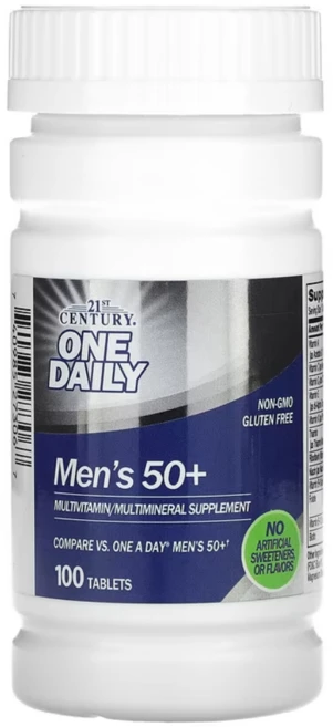 21세기센트리 원 데일리 멘스 50+ 멀티비타민 멀티미네랄 타블렛, 100정, 1개 - 쿠팡
