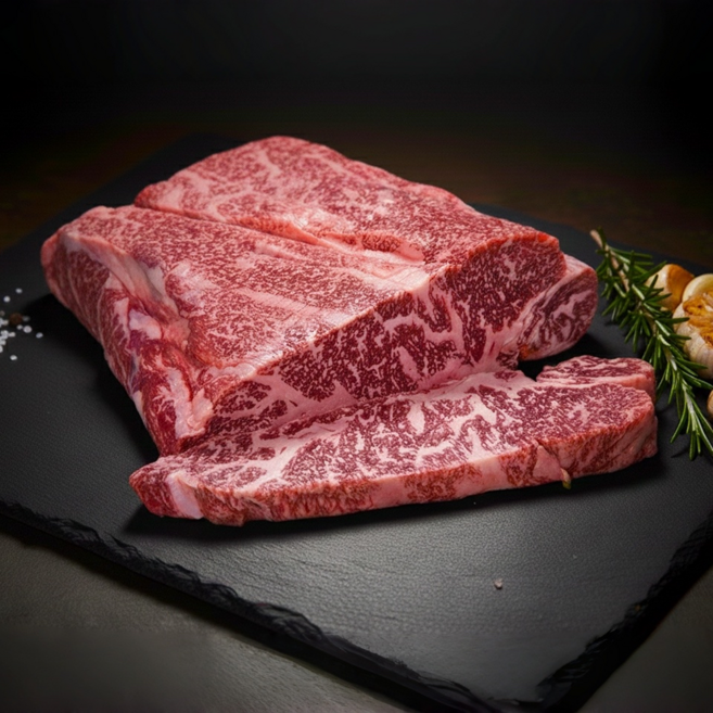 한우꽃선비 투뿔 한우 채끝살 채끝등심 구이용 소고기, 300g, 2개