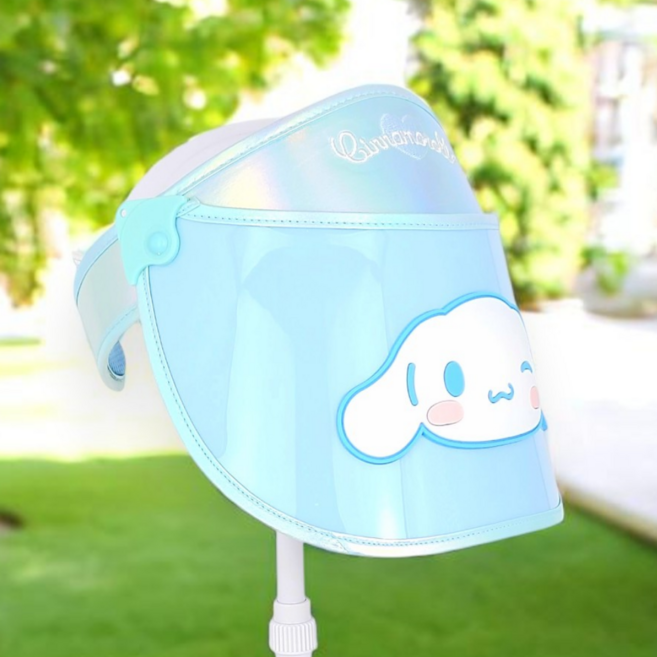 산리오 시나모롤 선캡 빅 와펜 각도캡 핀캡 캐릭터 어린이 자외선 차단 썬 캡 키즈 아동 유아 여름 모자