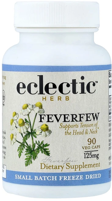 이클레틱인스티튜션 피버퓨 Feverfew 125mg 베지캡슐 90정, 1개 - 쿠팡