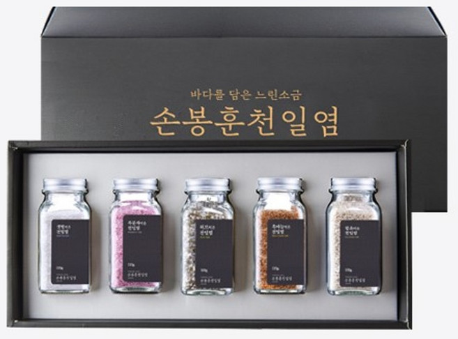 [70년 전통 손봉훈 명품 천일염] 솔트레인보우 5종세트, 1개