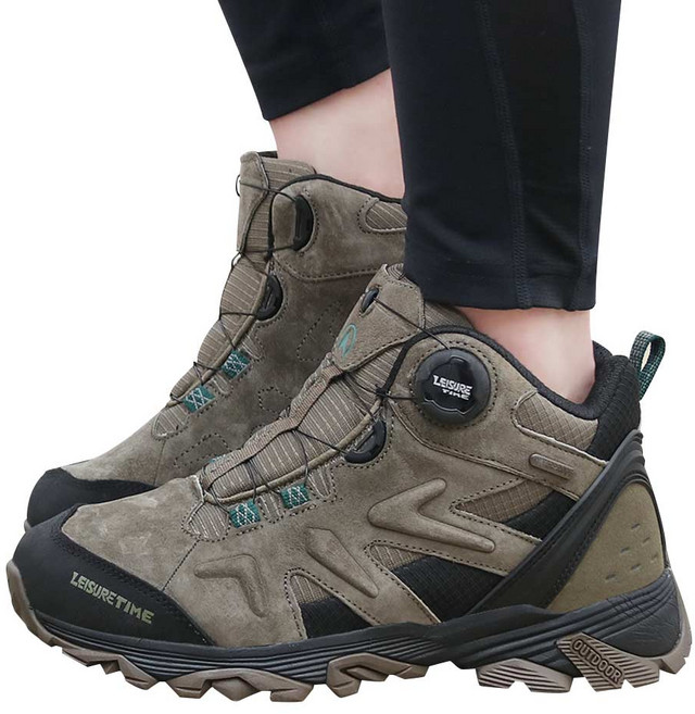 레저타임 레이시스 남성 다이얼 가죽 방수 등산화 트레킹화 워킹화 신발 LT피터코알라Y