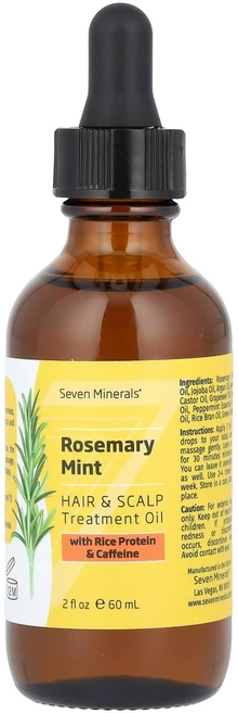 세븐 미네랄 로즈마리 민트 모발 및 두피 트리트먼트 오일 쌀 단백질 및 카페인 함유 60ml (2 fl oz) SVM-71715 - 쿠팡