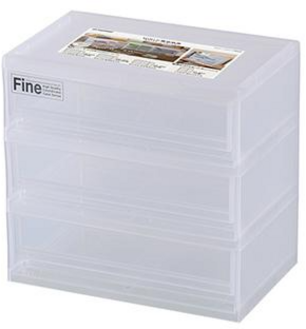 聯府 MINI桌上抽屜式文具小物收納盒, 3大抽DM3300超取最多1個, 1層