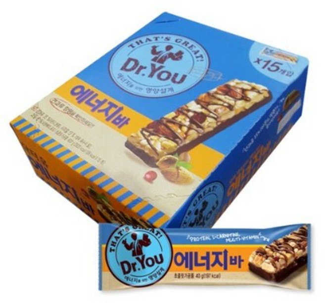 닥터유 에너지바 15p, 600g, 2개