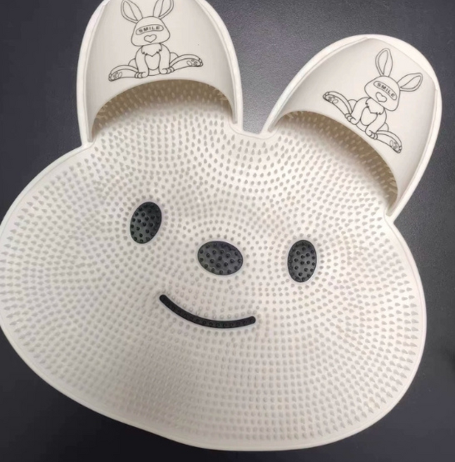 오프투온 토끼 미끄름 방지 욕실 발판, 1개, 화이트