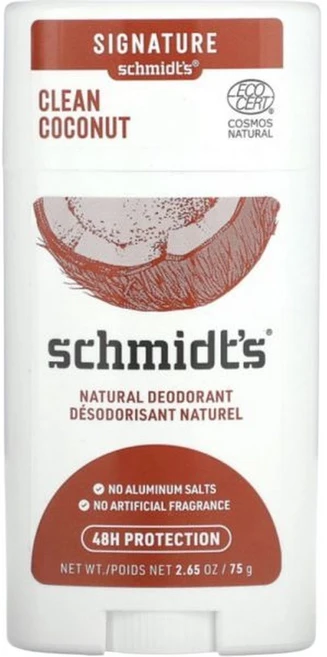 슈미트 내추럴 데오드란트 클린 코코넛 75g Natural Deodorant Clean Coconut, 1개 - 쿠팡