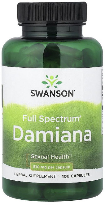 스완슨 다미아나 다미아나잎 510mg 100캡슐 Damiana, 1개, 100정