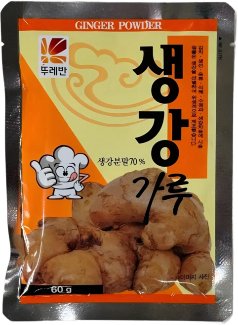 뚜레반 생강가루, 60g, 3개