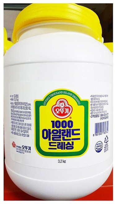 아일랜드드레싱(오뚜기 3.2kg)X4 대용량 식자재 식당, 4개, 3.2kg