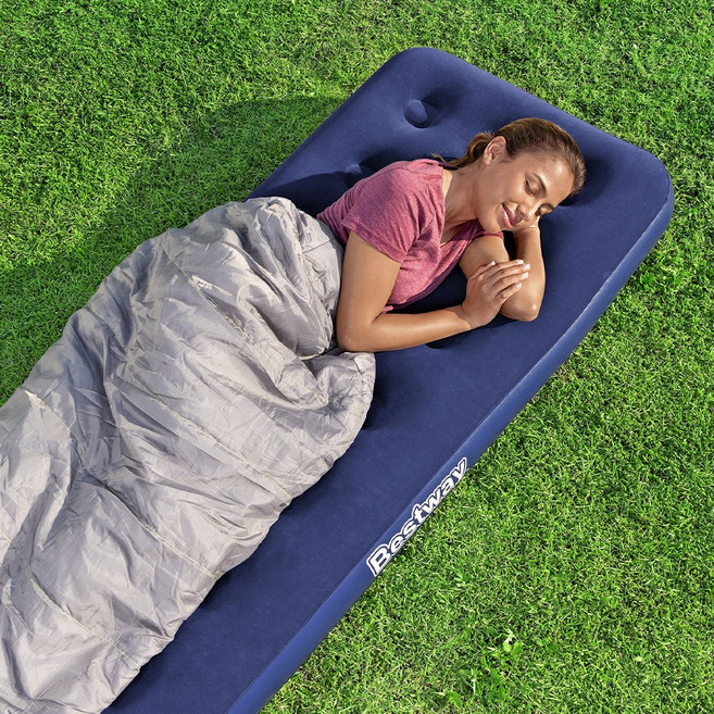 베스트웨이 BW 67000 슈프림 싱글에어매트 매트리스 휴대용 에어매트 캠핑매트, 블루