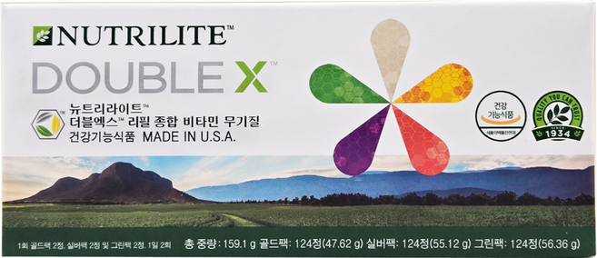 암웨이 뉴트리라이트 더블엑스 리필, 124정, 1개