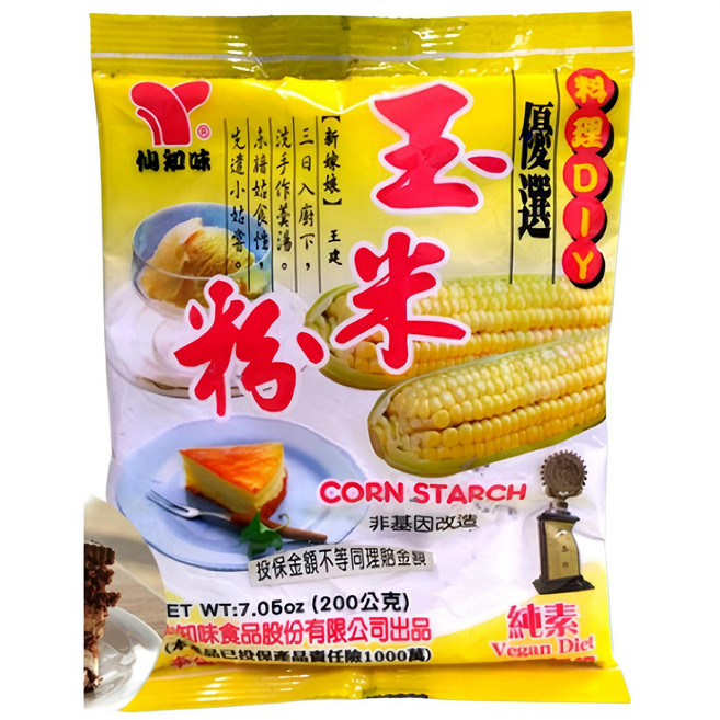 糖糖烘焙 仙知味 玉米粉200g (非基改) - 烘焙料理好幫手，純素可用, 200公克, 1個