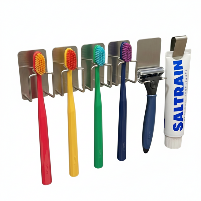 루벤츠 3세대 올스텐 304 무타공 칫솔걸이 칫솔꽂이, 1개, 세트