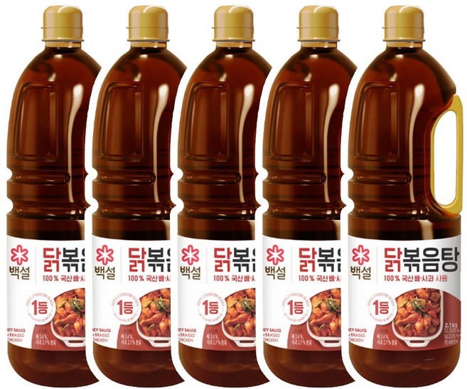 CJ 백설 닭볶음탕 양념장, 5개, 2.1kg