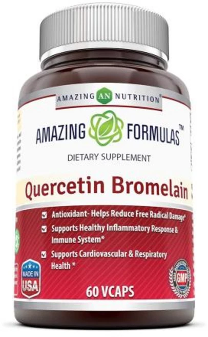 어메이징 포뮬러스 퀘르세틴 60베지캡슐 브로멜라인 함유 케세틴, 1개, 60정 - 쿠팡