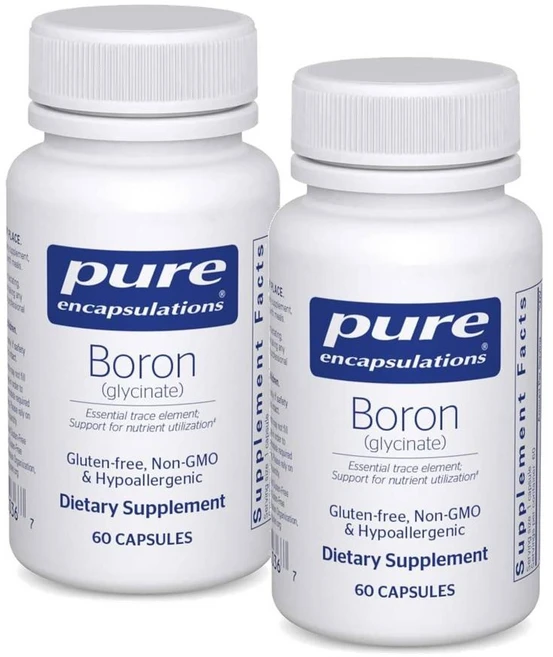 퓨어인캡슐레이션 보론 붕소 (글리시네이트) 캡슐 Pure Encapsulations Boron (Glycinate), 2개, 60정 - 쿠팡