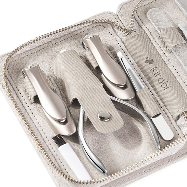 키라비 프리미엄 손톱깎이 세트 발톱니퍼 대형 두꺼운 발톱깎이 네일케어 11종세트 K1101, 베이지, 1세트