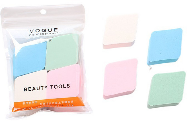 다이아몬드 모양 파우더 퍼프 비라텍스 파우더 퍼프 건식 및 습식 겸용 에어쿠션 BB크림 파운데이션 메이크업 도구