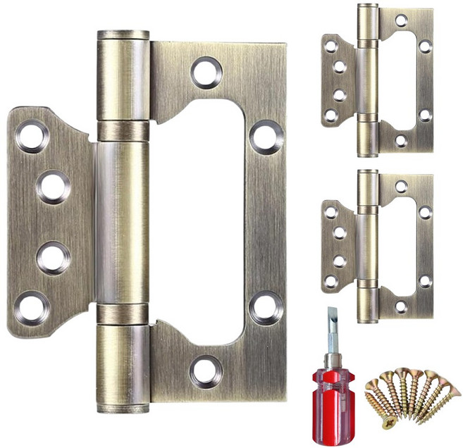 민크 청동 스텐 문 방문용 욕실 가구 이지경첩, 3개