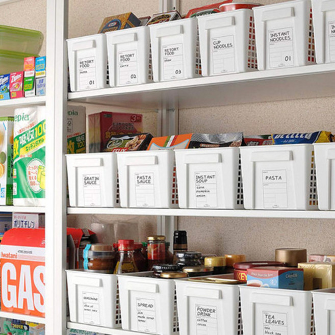 팬트리 정리 수납함 펜트리 다용도실 정리 바스켓, 화이트, 1개