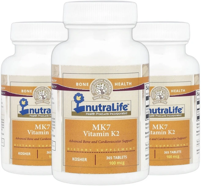 뉴트라라이프 비타민K Mk7 비타민K2 100mcg 365정 2+1, 3개, 365회분 - 쿠팡