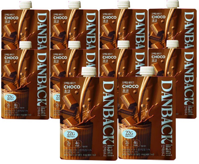 단백하니 단백질쉐이크 초코, 10개, 40g