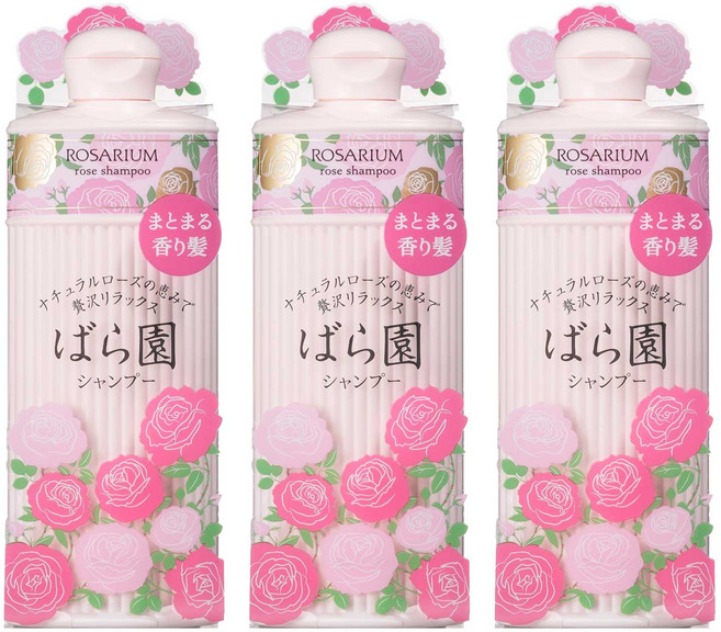 시세이도 로사리움 로즈 샴푸, 3개, 300ml