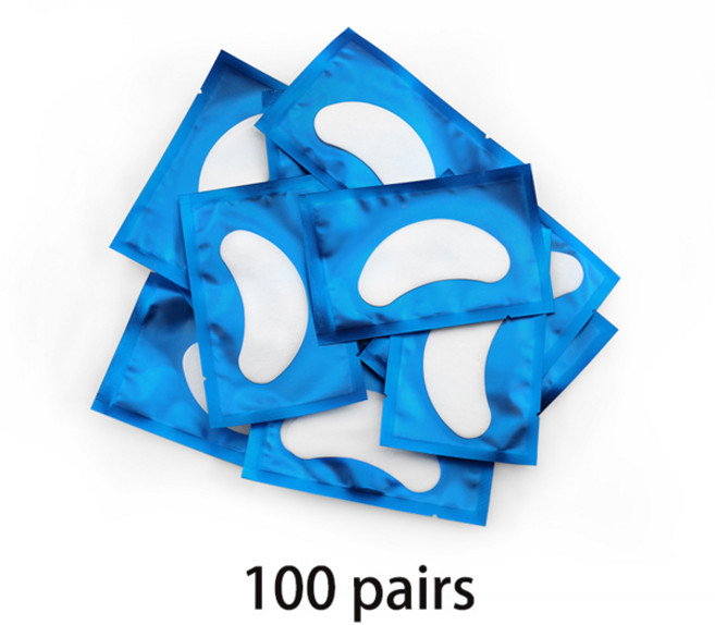 20/50/100pcs 아이 패치 속눈썹 연장 언더 아이 패드 메이크업 속눈썹 패치 팁 스티커 패드 연장 메이크업, [01] 100PCS Blue