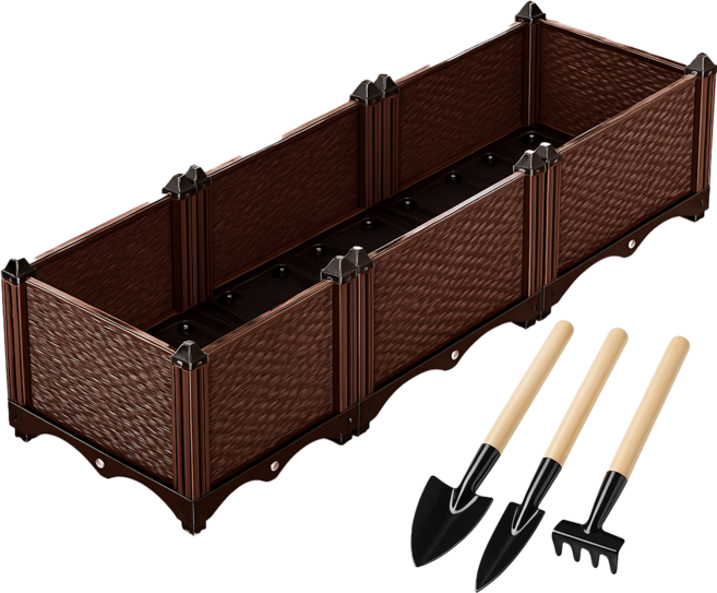 조립가든 플랜트박스 조립식 화분 텃밭 베란다, 1개, 딥브라운