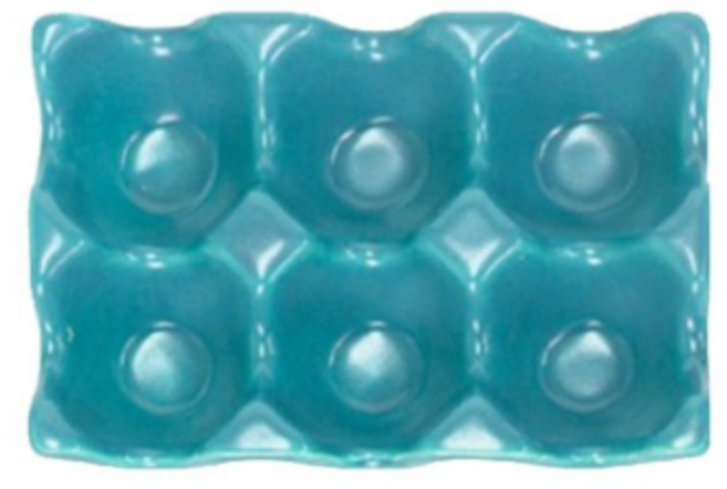 구디푸디 미뇽 드 세라믹 에그 트레이, BLUE 오션 블루, 10개