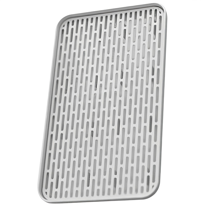 多功能雙層瀝水盤 塑膠長方形置物盤 廚房水果托盤, 單色, 1個