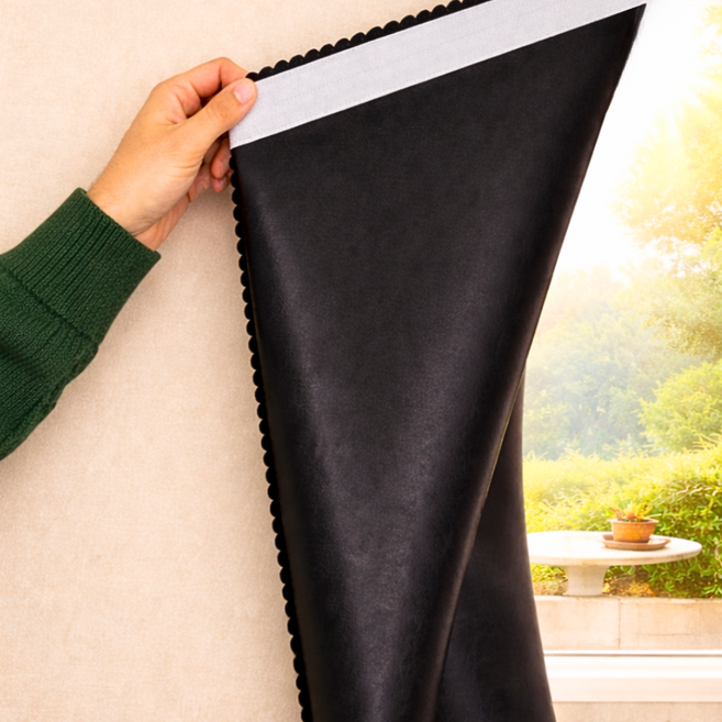 르오망 쉽게 붙이는 암막커튼 벨크로 찍찍이 무타공