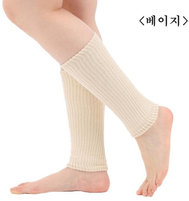 일본산 면 실크 이중 레그워머