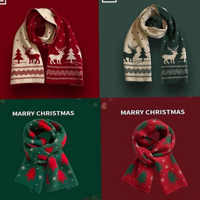 성탄절 니트 쁘띠 겨울 소품 남녀 크리스마스 공용 목도리