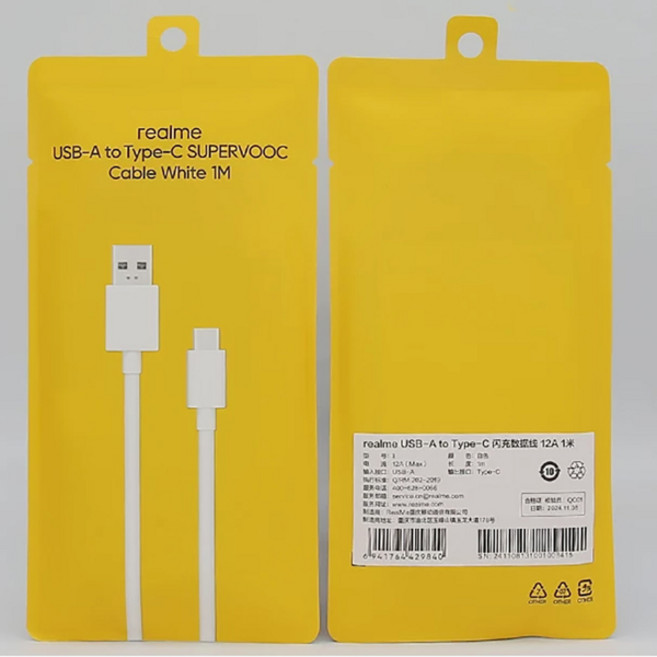 리얼미 150W 120W 100W 12A 슈퍼부스트 고속 충전 케이블 USB A to Type C 코드 리얼미 16 15 Pro GT 3 5 6 7 8 Pro Neo 3 5 6 7, [01] 옵션1