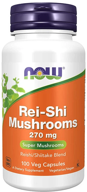 NOW 영지 표고 버섯 혼합 추출물 270mg 100베지캡슐, 1개, 100정 - 쿠팡