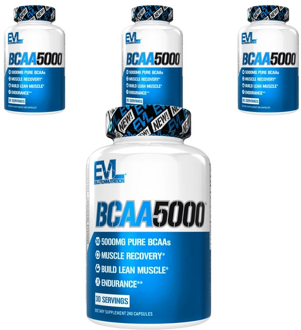 EVLUTIONNUTRITION BCAA 5000mg 캡슐, 240정, 4개 - 쿠팡