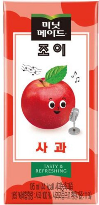 코카콜라 음료 미닛조이팩 사과 195ml 32팩, 32개