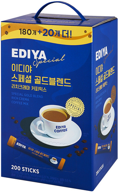 이디야 스페셜 골드블렌드 커피믹스, 11g, 200개입, 1박스