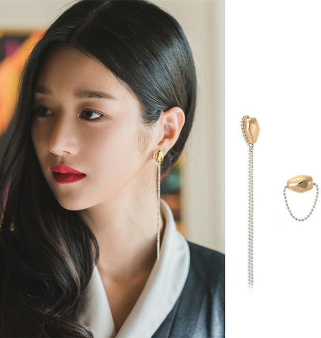 현블러썸 고문영귀걸이#008 드라마 서예지 골드 드롭 앤틱 엔틱 사이코여도괜찮아 여성귀걸이 롱귀걸이 화려한 파티 여배우