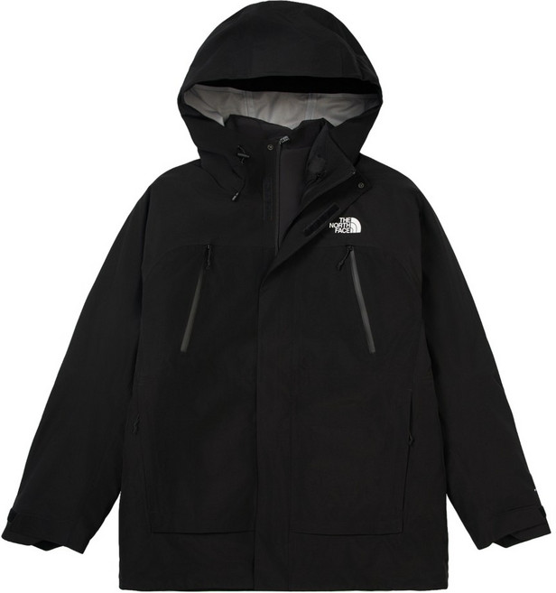 The North Face 北臉 男款 運動連帽外套 三合一 防潑水 羽絨膽 外套 黑 NF0A89ZMJK3