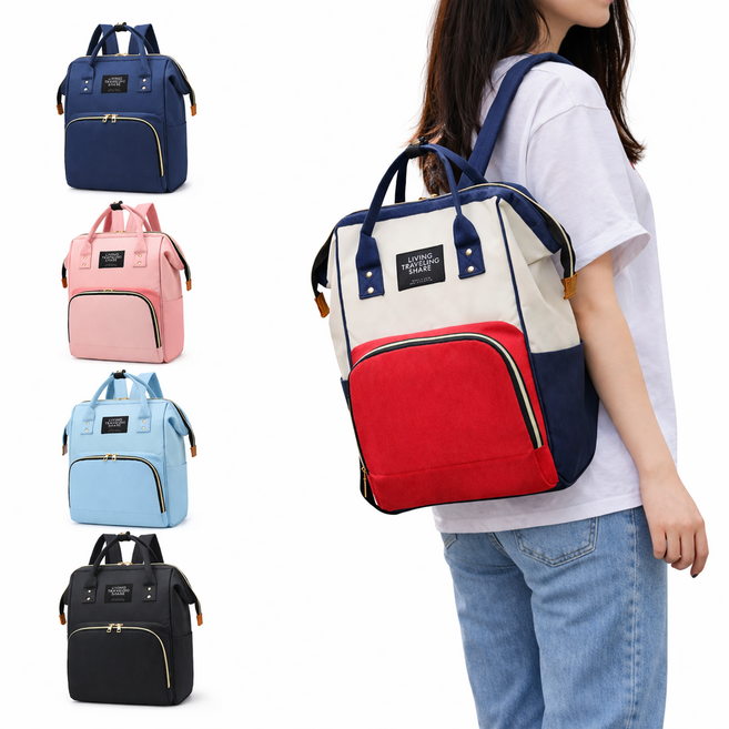 펜타드 옥스포드 대용량 유모차 멀티수납 출산 엄마백팩 기저귀가방, 투톤