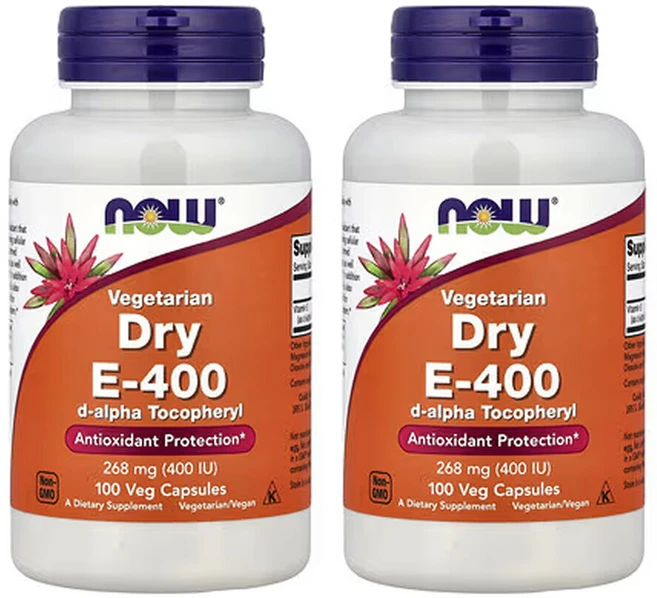 나우푸드 2개X 베지테리안 드라이 E-400 268mg(400IU) 베지 캡슐 100정, 2개 - 쿠팡