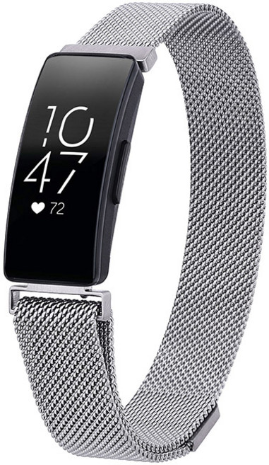 eGood Fitbit Inspire 인스파이어 호환 밀레니즈 루프 밴드, 인스파이어 실버, 1개