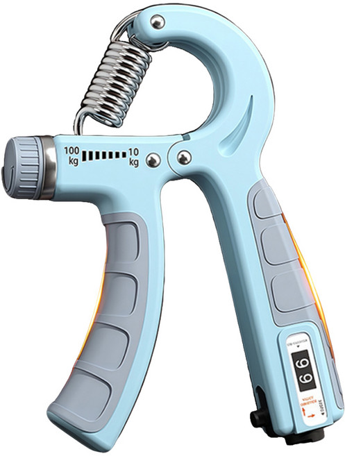LINGPENG 100kg Resistance Hand Grip Strengthener for Gym Workout & Muscle Training, 03 Blue, 01 CHINA